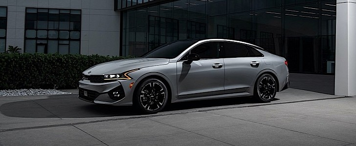 2022 Kia K5 Updated With New Corporate Logo More Options Autoevolution