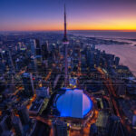 Aerial Photo Toronto Sunrise