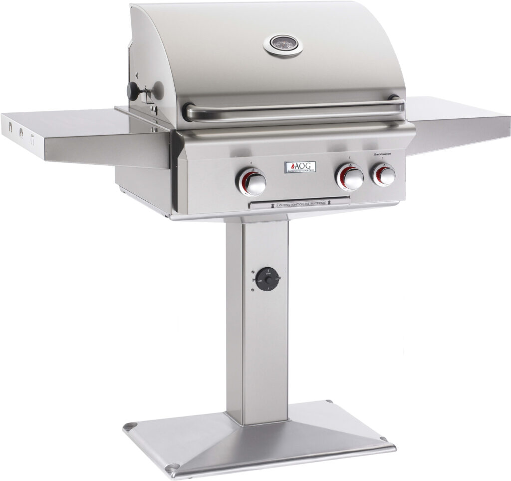 American Outdoor Grill 24NPT00SP 24 Inch Post Mount Gas Grill With 2 