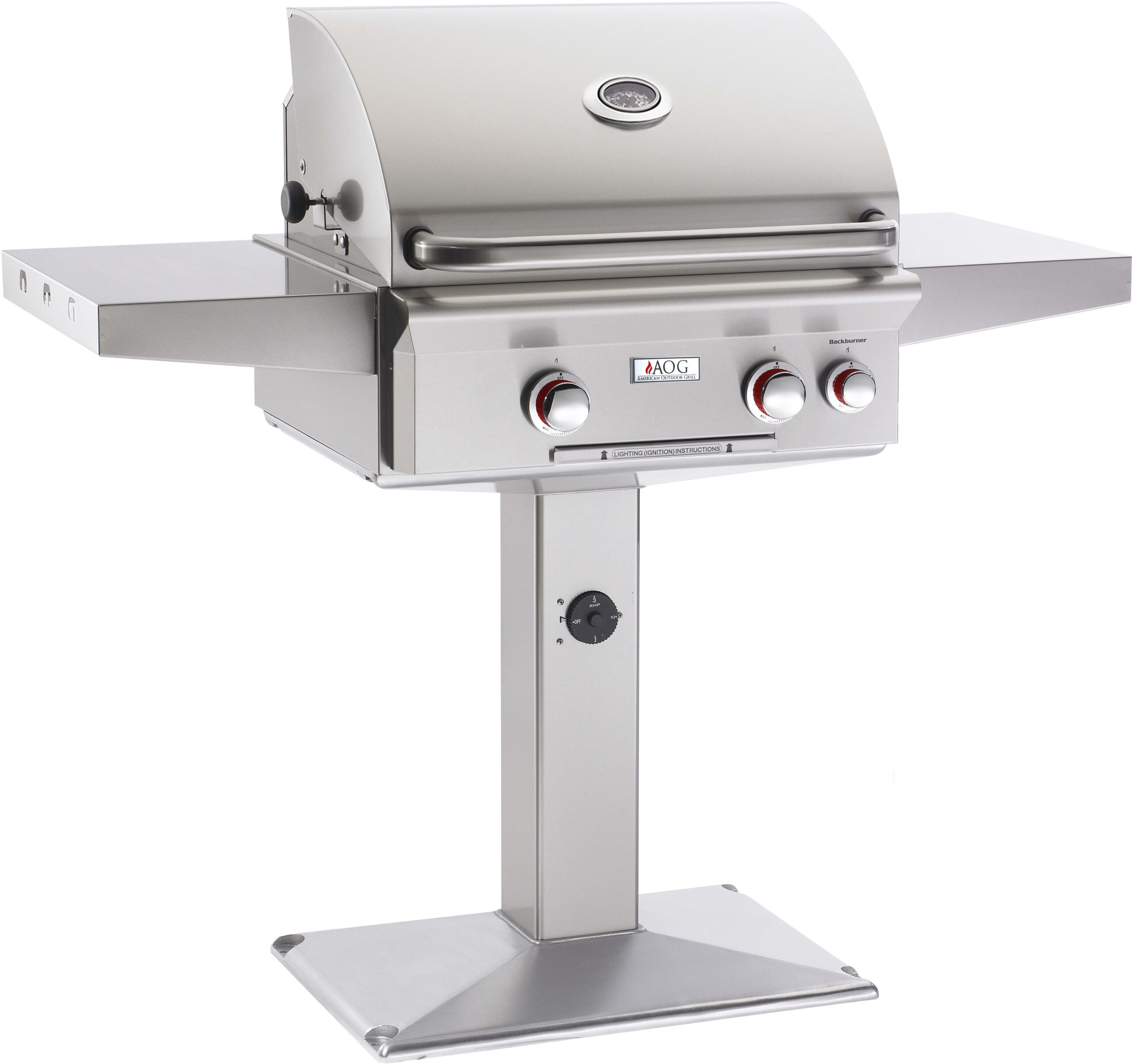 American Outdoor Grill 24NPT00SP 24 Inch Post Mount Gas Grill With 2 American Outdoor Grill 24NPT00SP 24 Inch Post Mount Gas Grill With 2