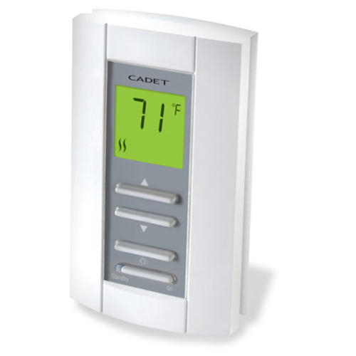 Cadet Electronic White Double Pole Non Programmable Baseboard 