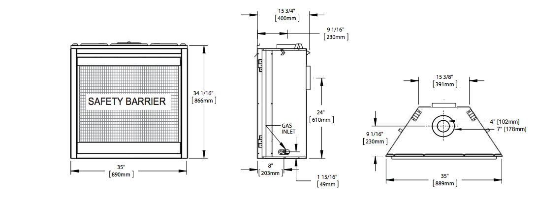 CB36 Continental Fireplace Direct Vent Gas Fireplaces Gas CB36 Continental Fireplace Direct Vent Gas Fireplaces Gas
