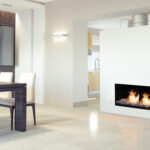 Flare Right Corner Modern Fireplace Linear Fireplace Flare Fireplaces