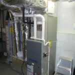 Gas Furnace With Add on AC System And Hot Water Tank