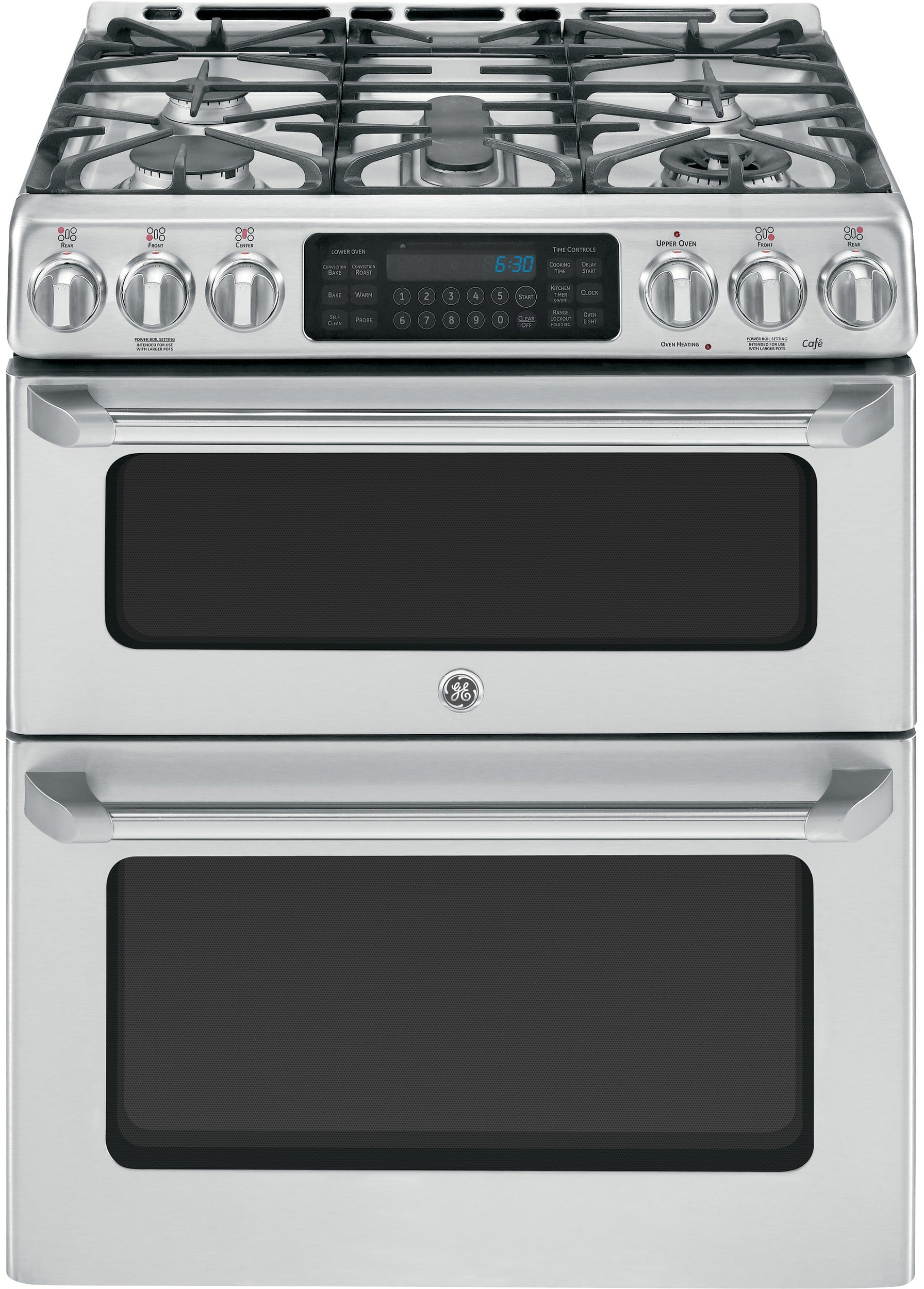 GE CGS990SETSS 30 Inch Slide In Caf Series Double Oven Gas Range With 