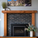 Interior designs by adrienne cranbrook bc gas fireplace brick veneer