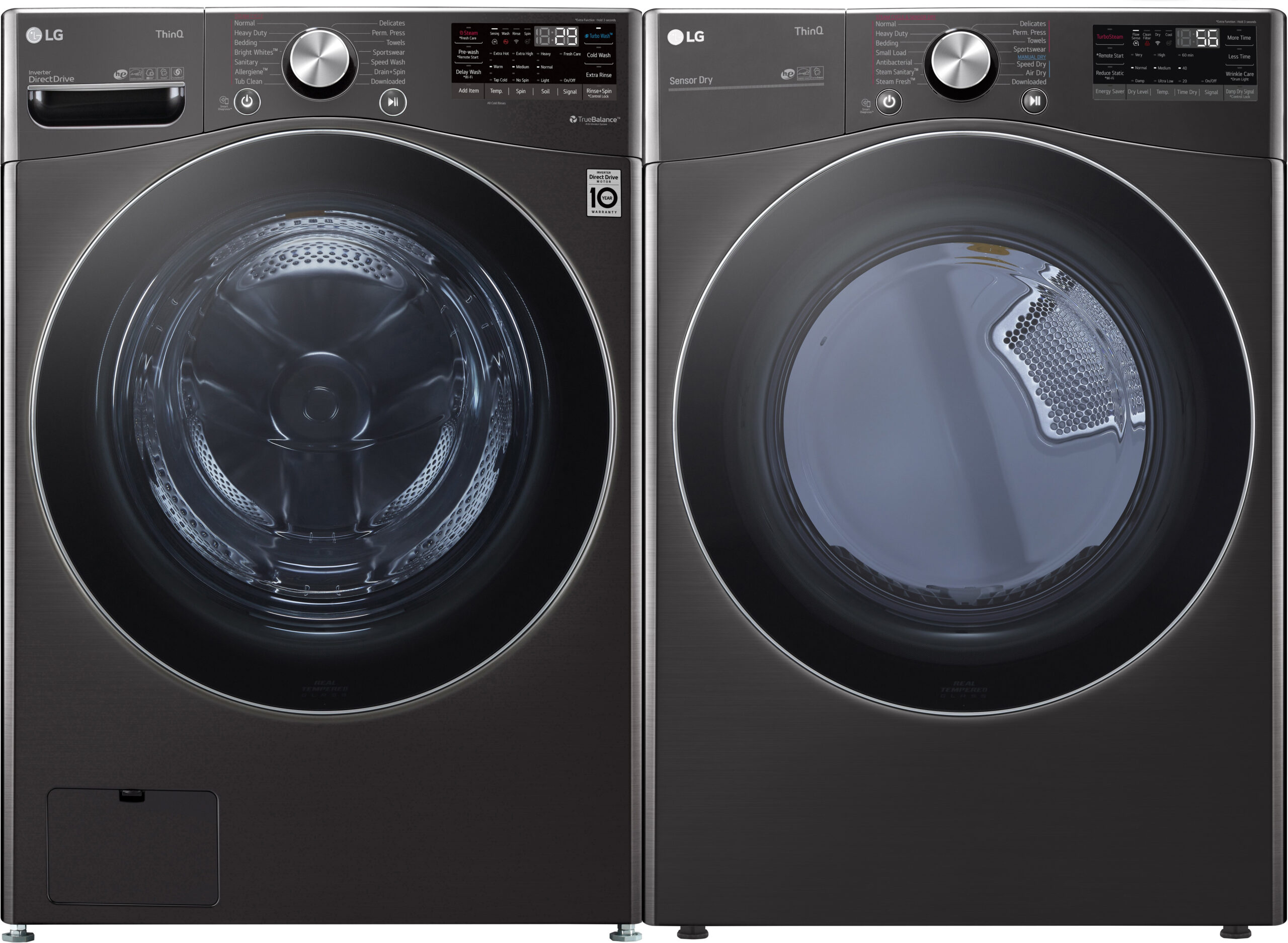 LG LGWADRGB42001 Side By Side Washer Dryer Set With Front Load Washer LG LGWADRGB42001 Side by Side Washer Dryer Set With Front Load Washer