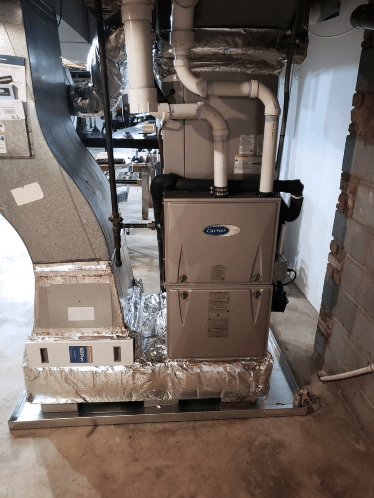 Residential HVAC Carrier Gas Furnace In High Point NC