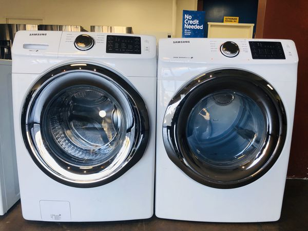 Samsung Front Load Washer And Gas Dryer Set In White For Sale In 