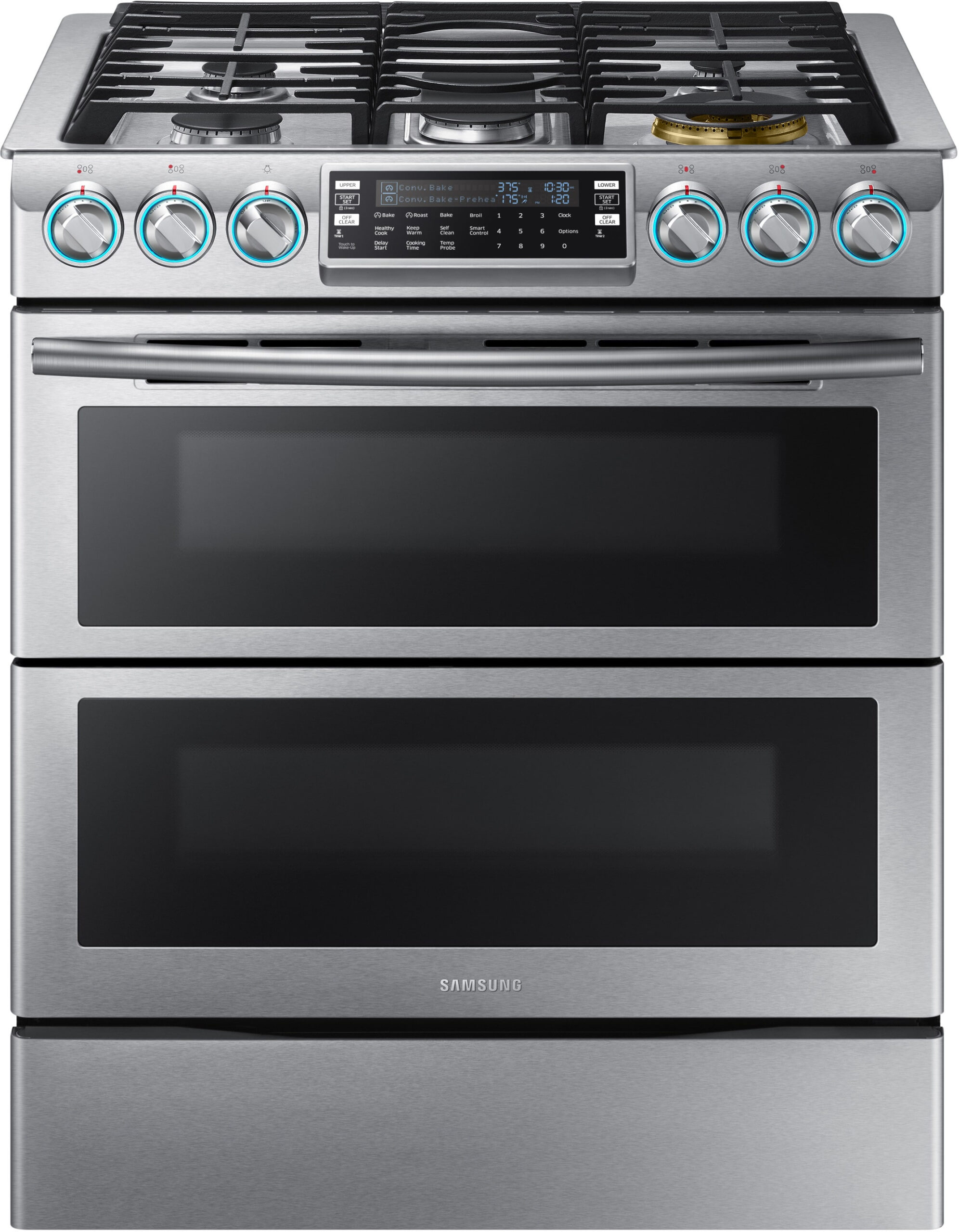 Samsung NX58K9850SS 30 Inch Flex Duo Slide In Gas Range With Dual Samsung NX58K9850SS 30 Inch Flex Duo Slide In Gas Range With Dual