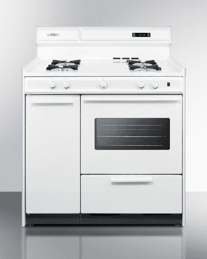 Summit WNM4307KW 36 Inch Freestanding Gas Range With Manual Clean Oven 