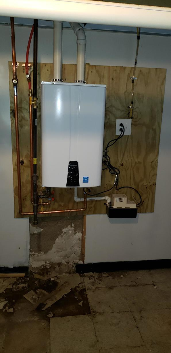 True Energy Solutions Navien Tankless Hot Water Heater Install In 