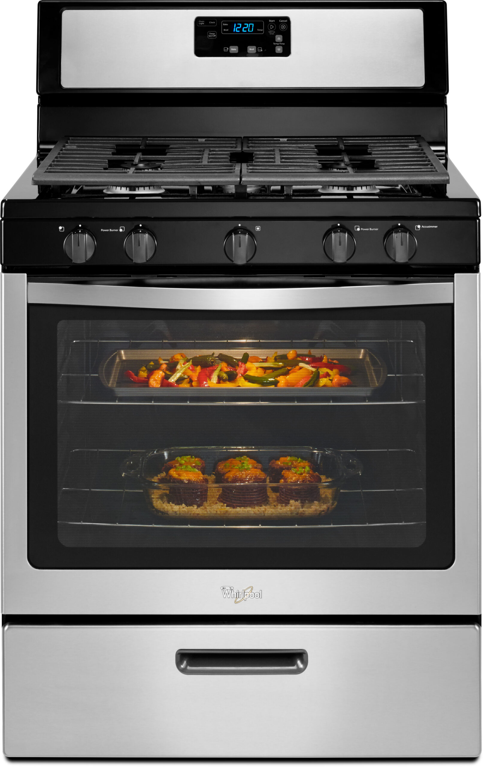 Whirlpool WFG505M0BS 30 Inch Freestanding Gas Range With 5 Sealed 