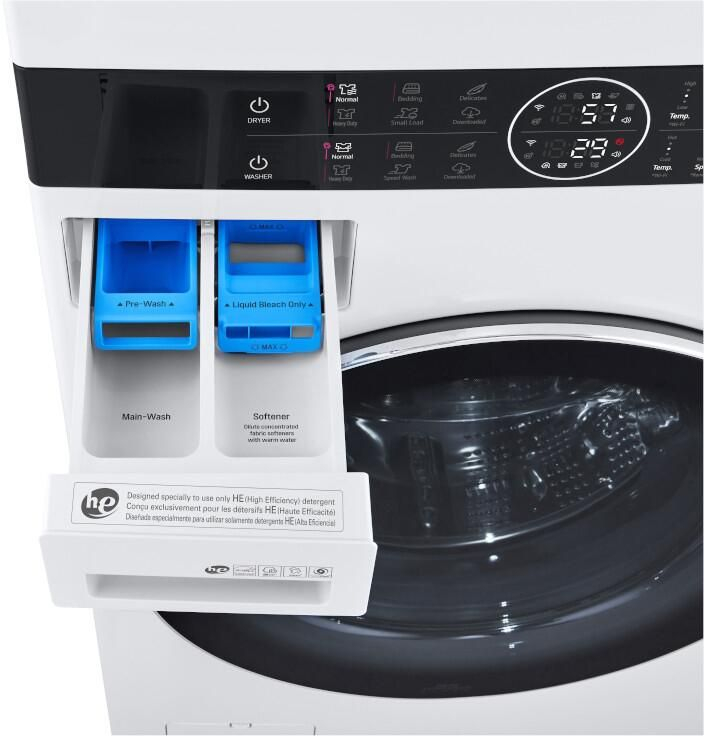 WKEX200HWA LG 27 Laundry WashTower With 4 5 Cu Ft Washer And 7 4 Cu Ft 