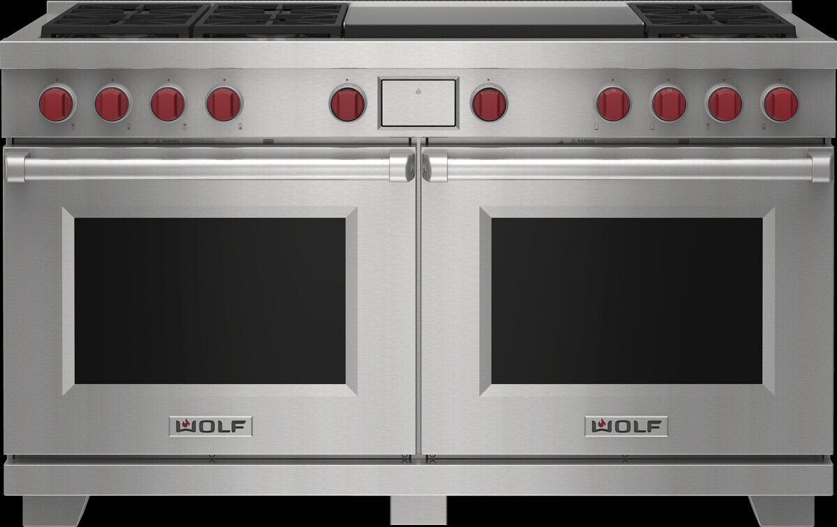 Wolf DF60650DGSP 60 Inch Freestanding Dual Fuel Smart Range With 6 Dual Wolf DF60650DGSP 60 Inch Freestanding Dual Fuel Smart Range With 6 Dual