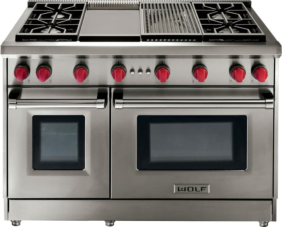 Wolf GR486C 48 Inch Pro Style Gas Range With 6 Dual Stacked Sealed 