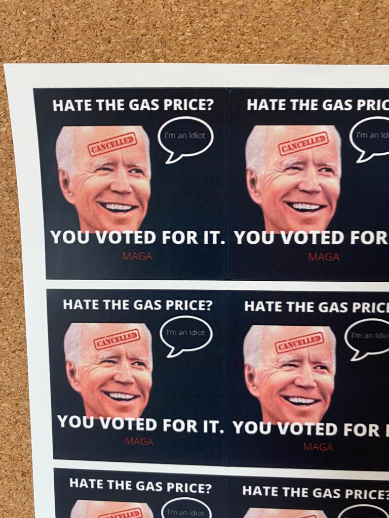 20 Hate Gas Prices You Voted For It Biden Harris Sticker Etsy