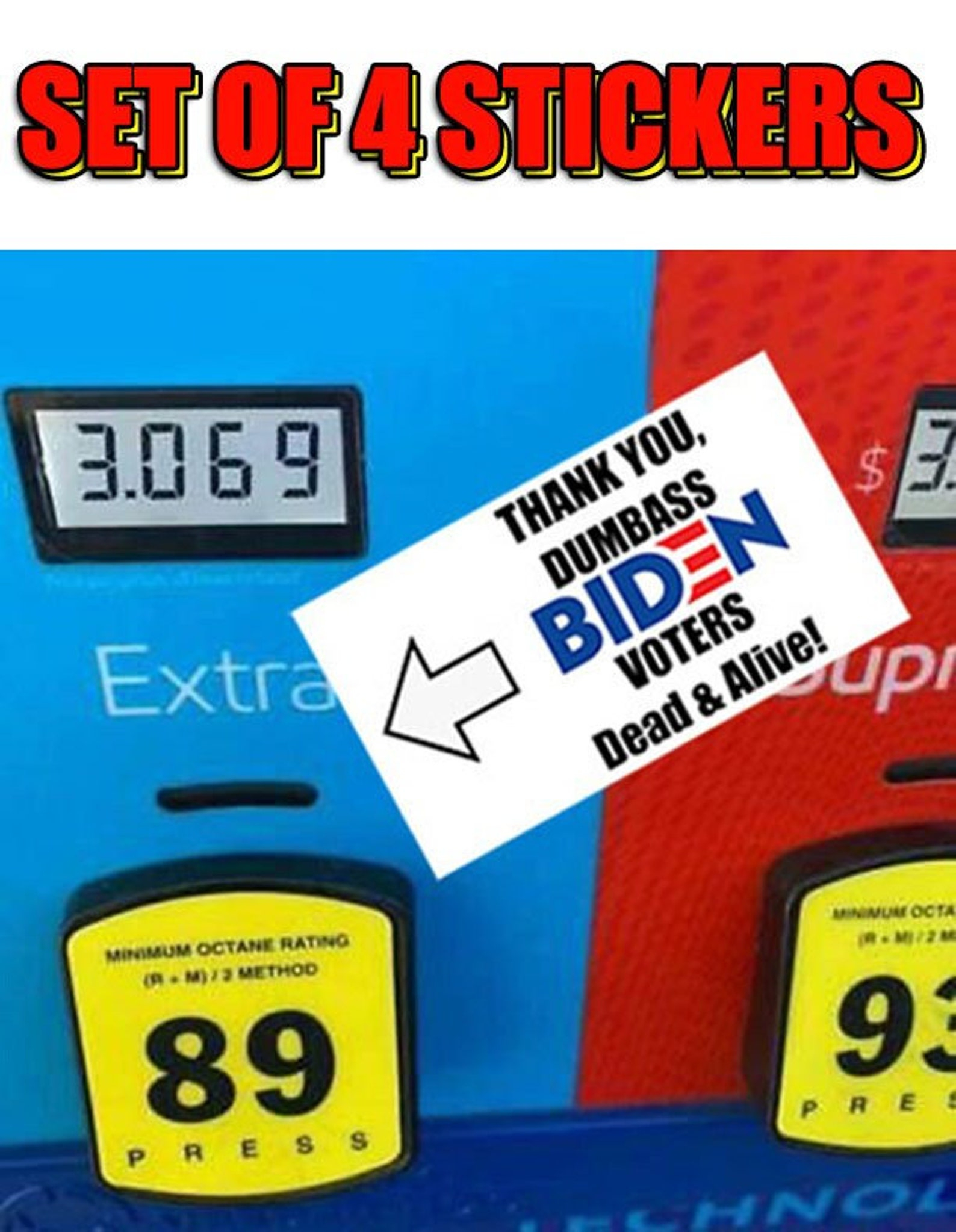 Funny Political Sticker Biden Gas Higher Prices Fuel PUMP Set Etsy