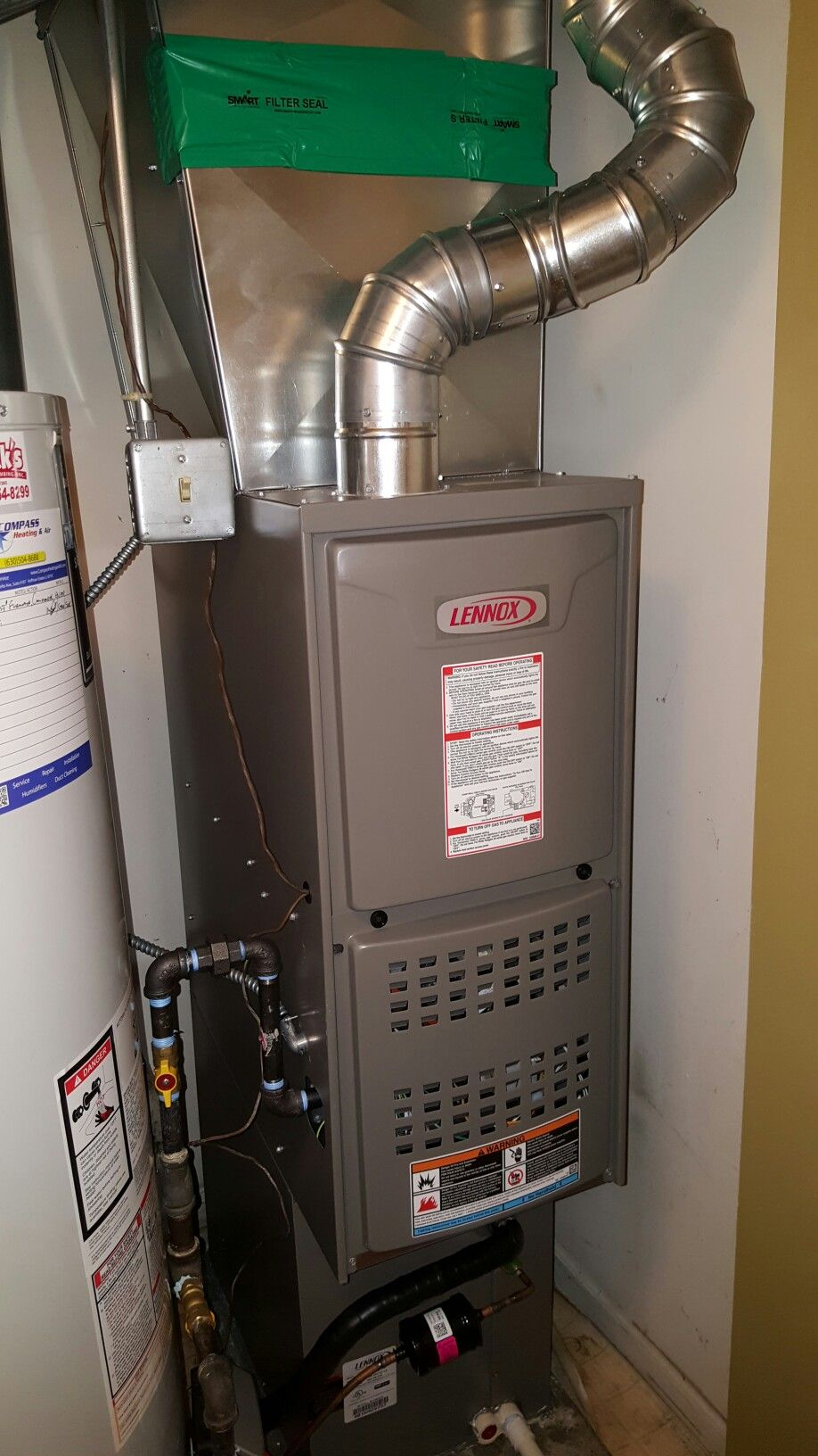 Lennox ML180 Downflow Natural Gas Furnace Installed By Compass Heating Lennox ML180 Downflow Natural Gas Furnace Installed By Compass Heating
