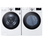 LG 5 0 Cu Ft Mega Capacity Smart Front Load Washer And 7 4 Cu Ft