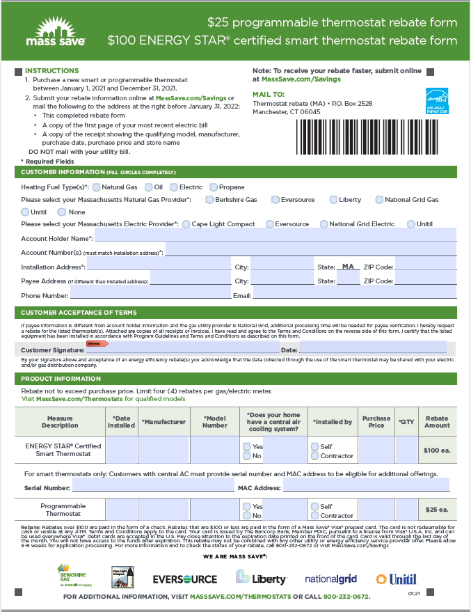 Massachusetts Rebates