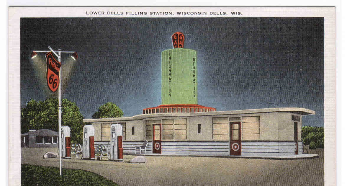 My Life In Postcards Roadside America Gas Station Wisconsin Dells My Life In Postcards Roadside America Gas Station Wisconsin Dells
