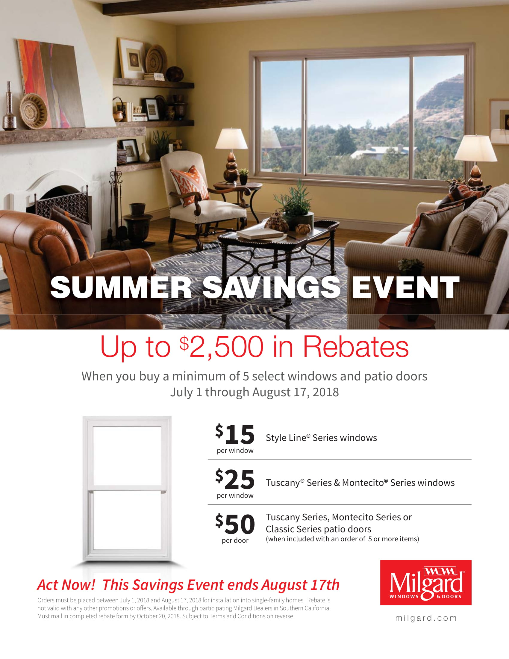 2018Q3 SoCal Rebate Flyer TEMECULA 3 1 Window Solutions Inc 2018Q3 SoCal Rebate Flyer TEMECULA 3 1 Window Solutions Inc