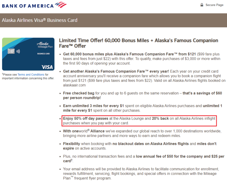 Bank Of America Alaska Airlines Credit Card 20 Rebate For In Flight Bank Of America Alaska Airlines Credit Card 20 Rebate For In Flight