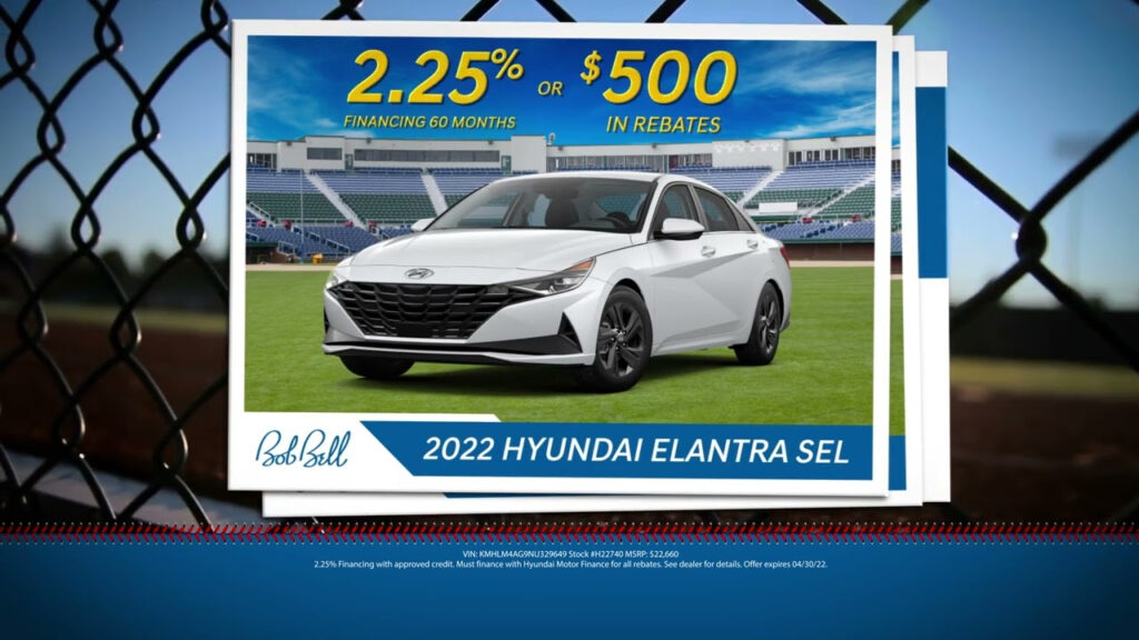 Bob Bell Hyundai GET 2 25 FINANCING OR 500 IN REBATES ON A 2022 