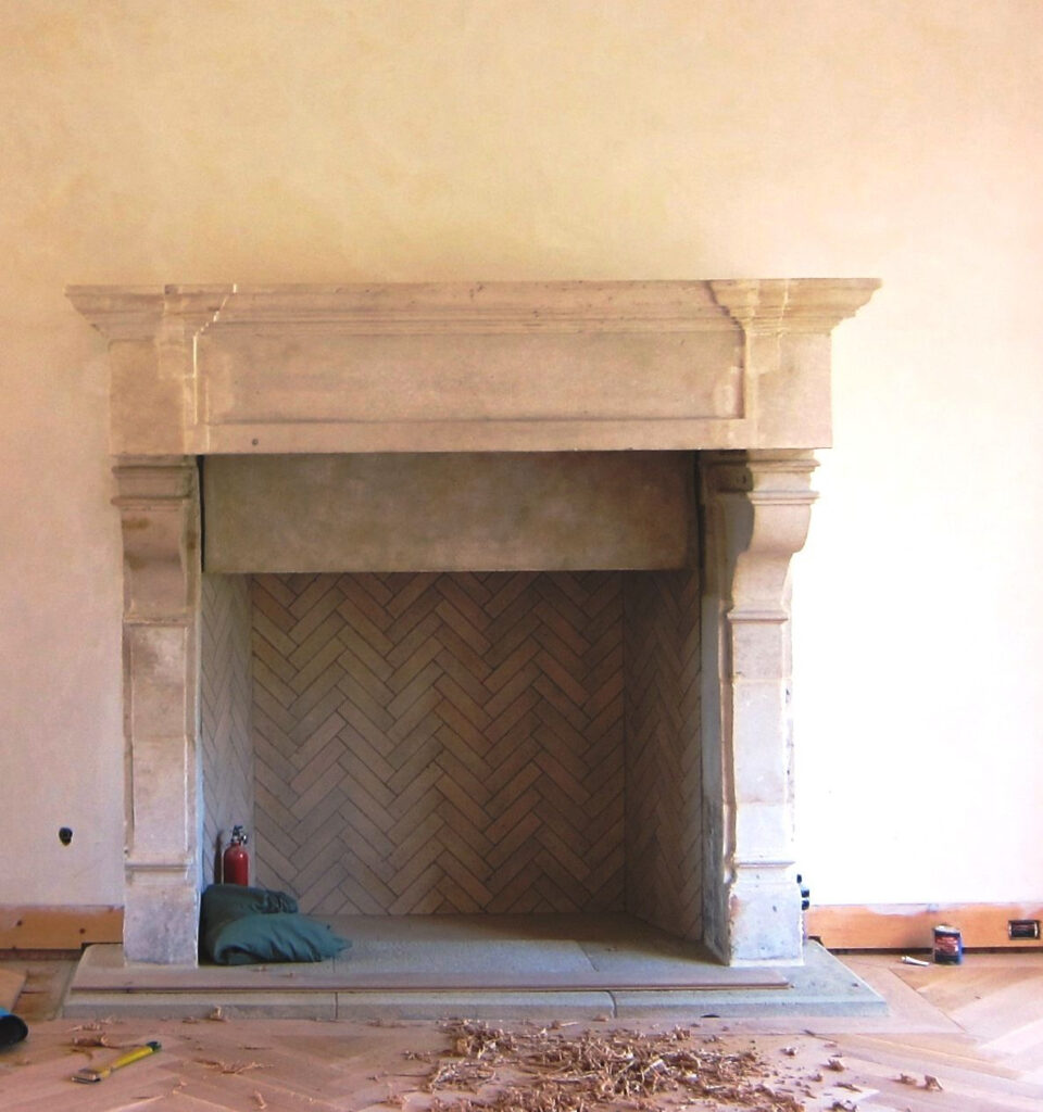 Classic Fireplace Form For Estancia Limestone Wall Fireplace Classic 