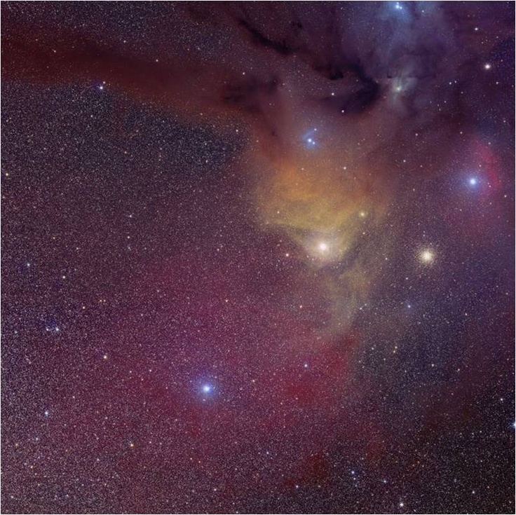 Coloured View Of Gas Clouds In The Area Of Antares Constellation Of 