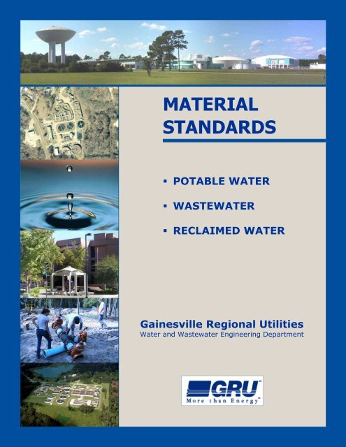 Complete Material Standards Manual Gainesville Regional Utilities