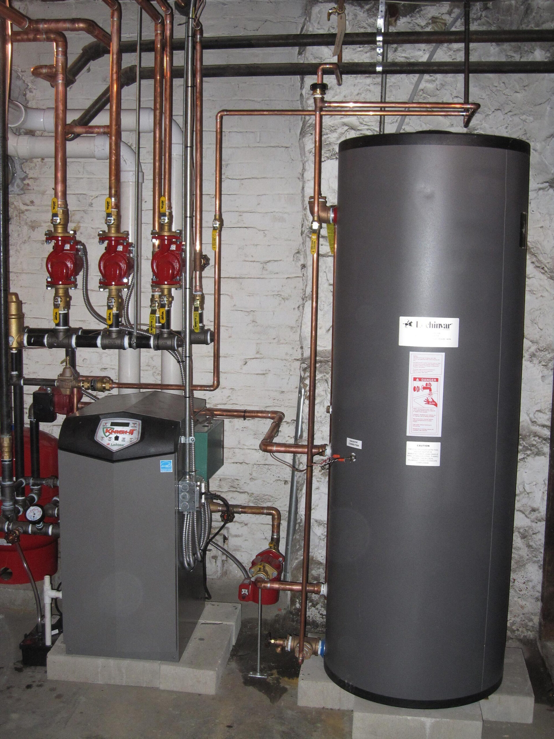 High Efficiency Gas Boiler With Hot Water Tank High Velocity AC System High Efficiency Gas Boiler With Hot Water Tank High Velocity AC System