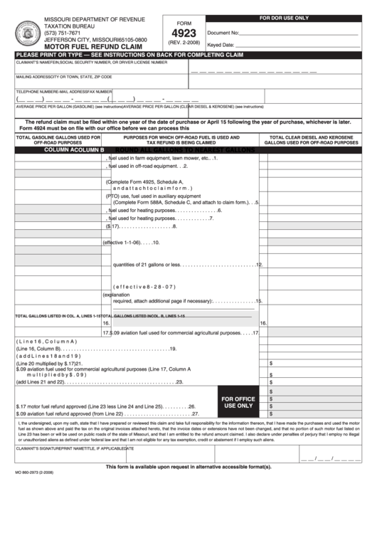 Missouri Gas Tax Refund Form Veche info 28