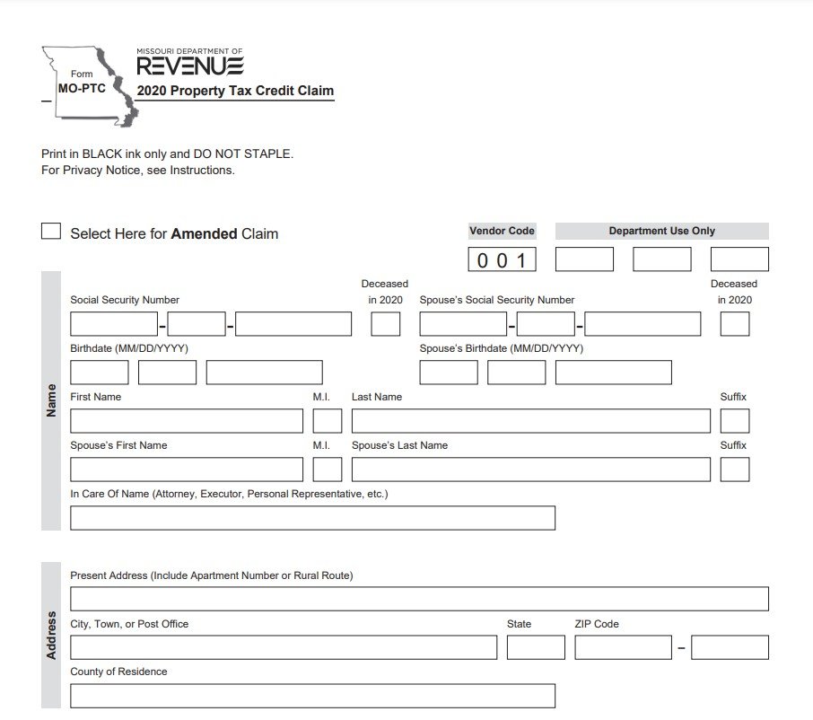 Missouri Rent Rebate 2023 Printable Rebate Form Missouri Rent Rebate 2023 Printable Rebate Form
