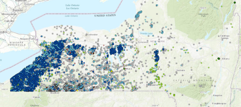 New York State Oil Gas Well Drilling Patterns Over Time 