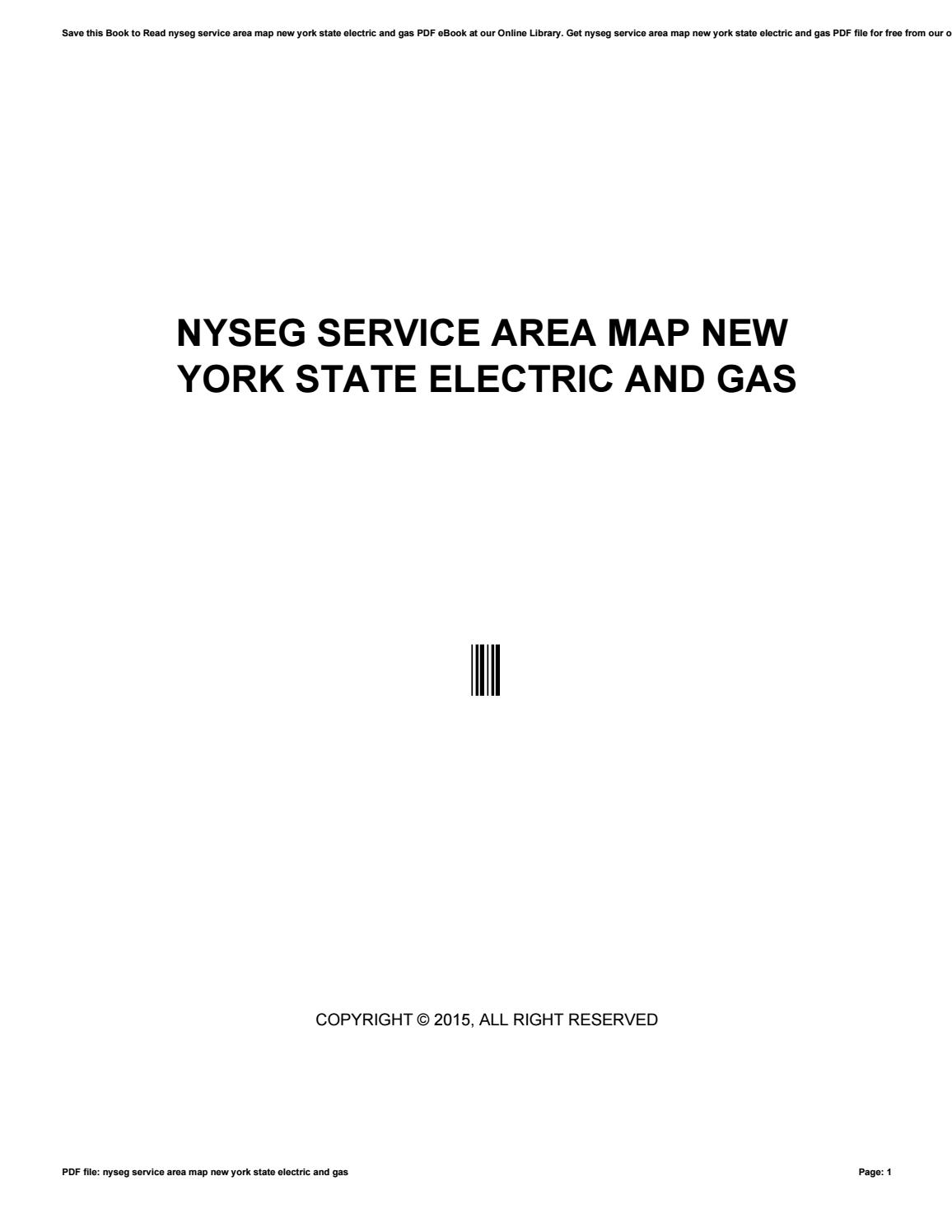 Nyseg Service Area Map New York State Electric And Gas By 