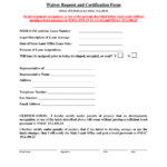 Oil And Gas Bond Waiver Request And Certification Form Download