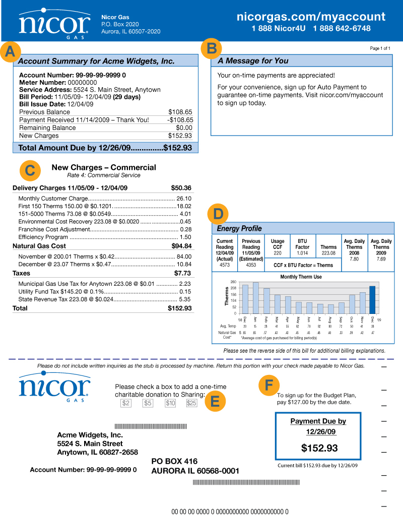 Return To Comparing Your Old And New Bill