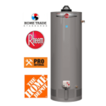 Rheem Gas Water Heater 50 Gallons Power Vent Home Depot Installer
