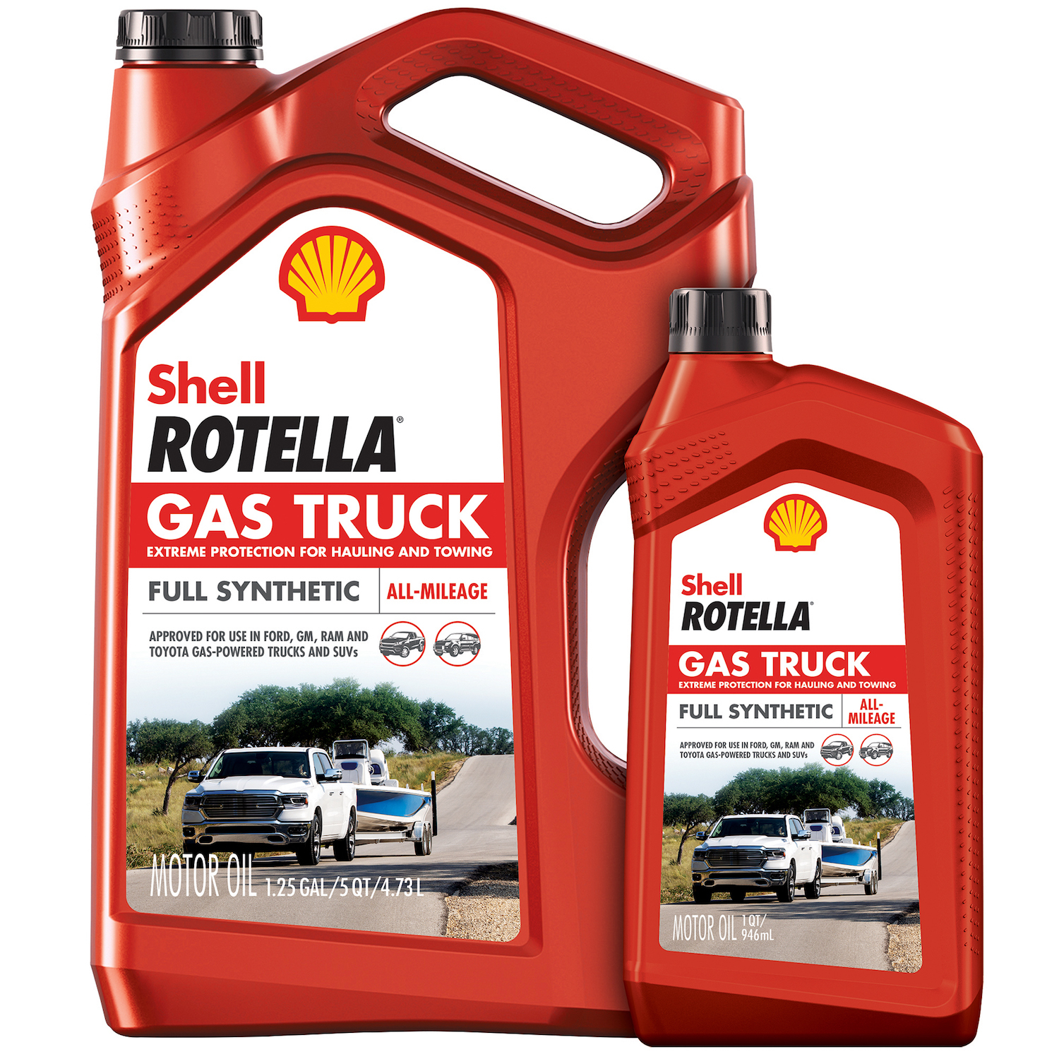 Shell Rotella Gas Truck Engine Oil Construction Equipment