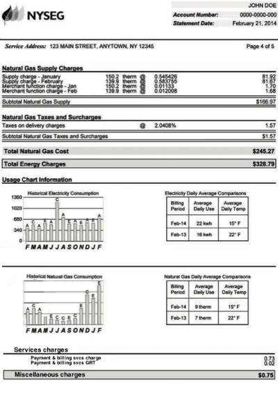 Understanding Your Bill With NYSEG In New York State CallMePower