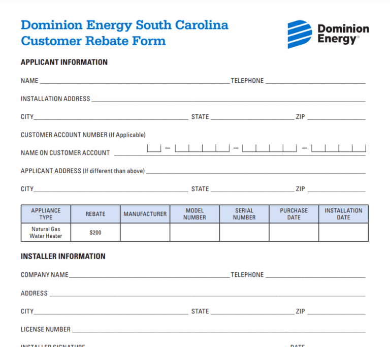 Dominion Rebate For New Furnace Printable Rebate Form PowerRebate