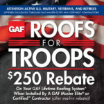 GAF Roofs For Troops Rebate Contractor Cape Cod MA RI
