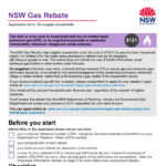 Nsw Gas Rebate Application Form Printable Rebate Form