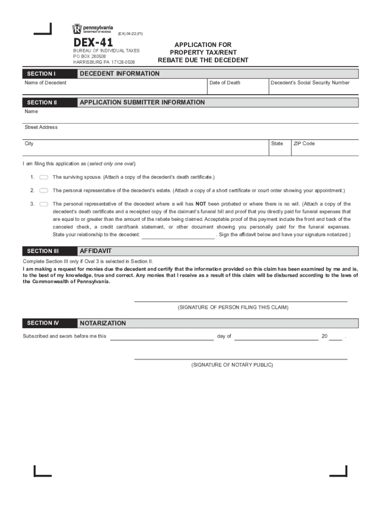 PA DEX 41 2022 Fill And Sign Printable Template Online US Legal Forms PA DEX 41 2022 Fill And Sign Printable Template Online US Legal Forms