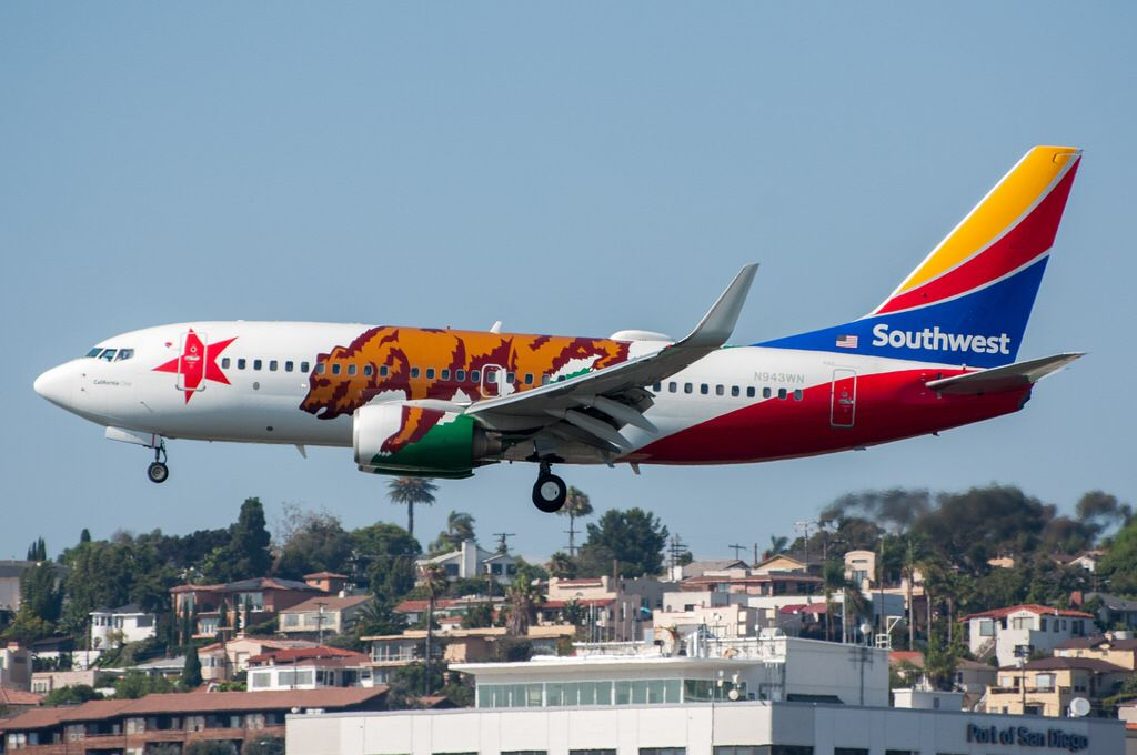 Southwest Airlines California One 737 700 Arriving At SAN On August Southwest Airlines California One 737 700 Arriving At SAN On August