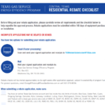 Texas Gas Service Printable Rebate Form