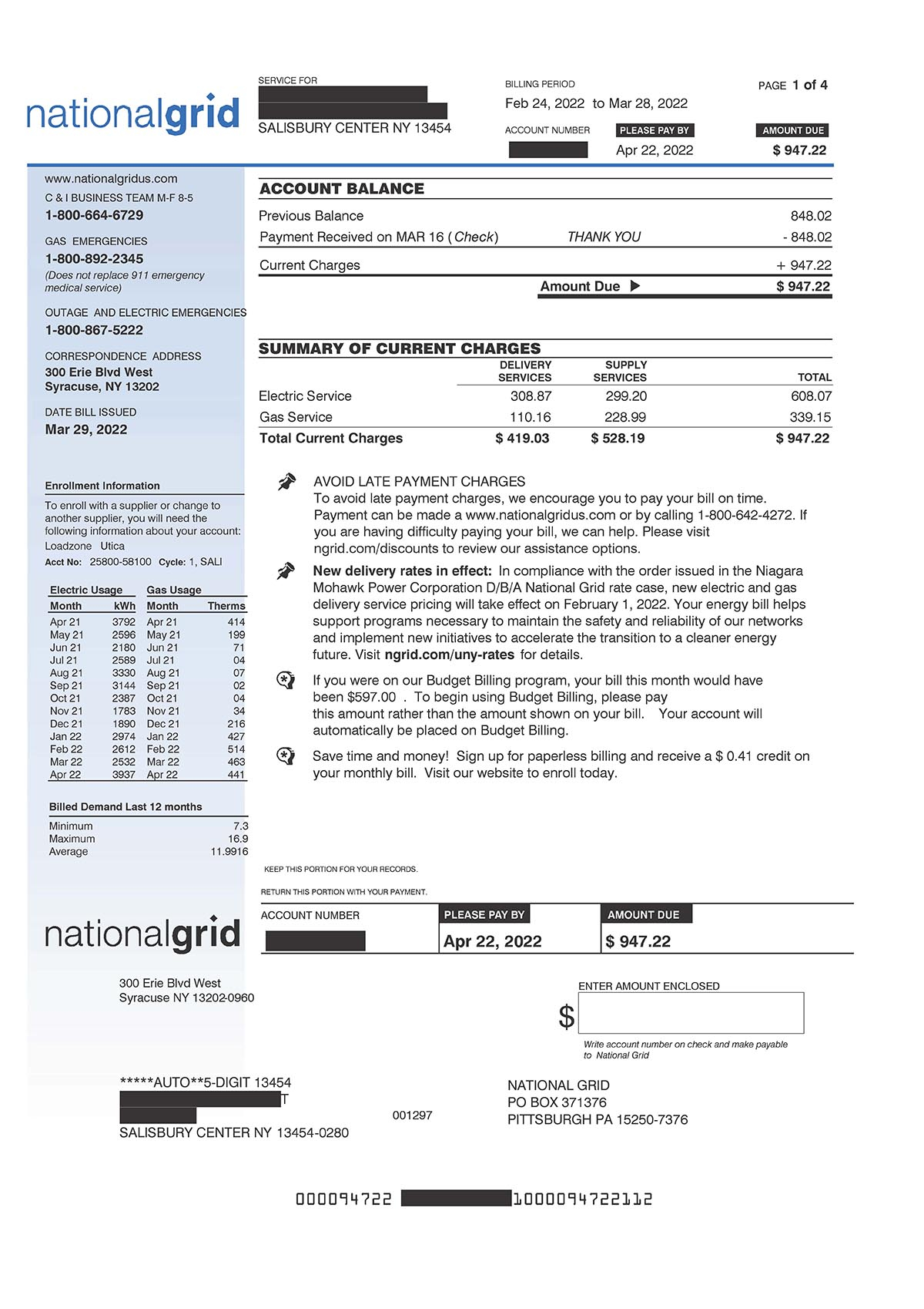 Understanding Our Bills Charges National Grid Understanding Our Bills Charges National Grid