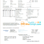 USA Columbia Gas Of Ohio Utility Bill Template In Word Format Bill